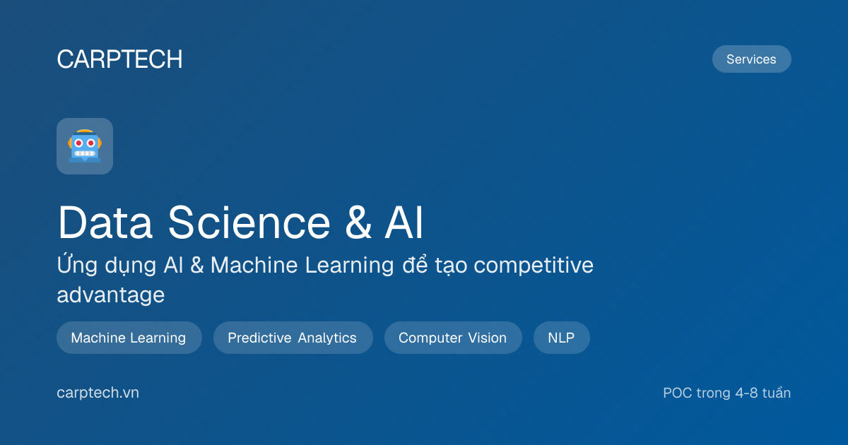 Data Science & AI - Machine Learning & Predictive Analytics | Carptech